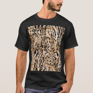 Kleurrijke Leopard Meter Textielpatroon T-shirt