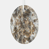 Kleurrijke Leopard Zebra camouflagepatroon Glas Ornament (Voorkant links)