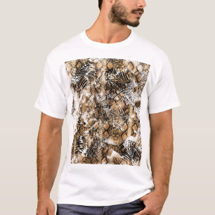 Kleurrijke Leopard Zebra camouflagepatroon T-shirt