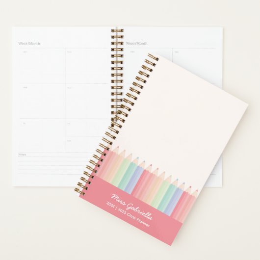 Kleurrijke leraar Custom Year Planner (Display)