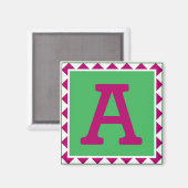 Kleurrijke letter 'A' - Magneet (Voorkant / Achterkant)