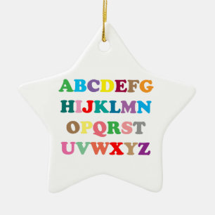 Kleurrijke letters van ABC Keramisch Ornament