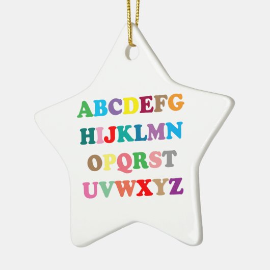 Kleurrijke letters van ABC Keramisch Ornament (Links)