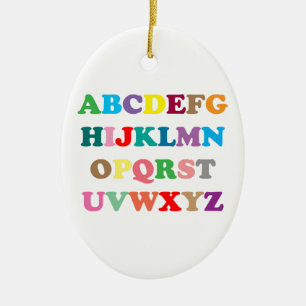 Kleurrijke letters van ABC Keramisch Ornament