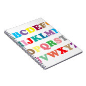 Kleurrijke letters van ABC Notitieboek (Rechterzijde)