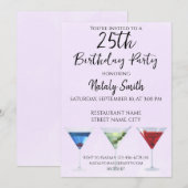 Kleurrijke leuke cocktails kaart (Voorkant / Achterkant)