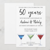 Kleurrijke leuke cocktails kaart (Voorkant / Achterkant)