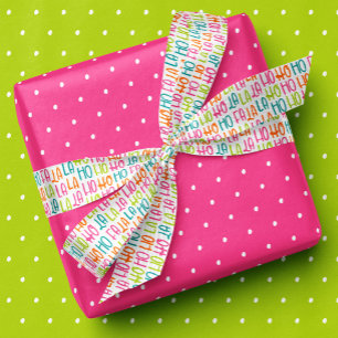 Kleurrijke leuke falala hohoho kerstvakantie lint