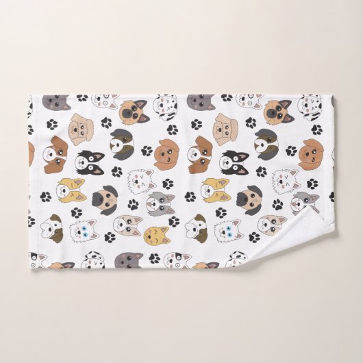 Kleurrijke Leuke Grappige Honden & Hond Paw Patroo Bad Handdoek (Handdoek)