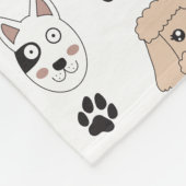 Kleurrijke Leuke Grappige Honden & Hond Paw Patroo Fleece Deken (Hoek)