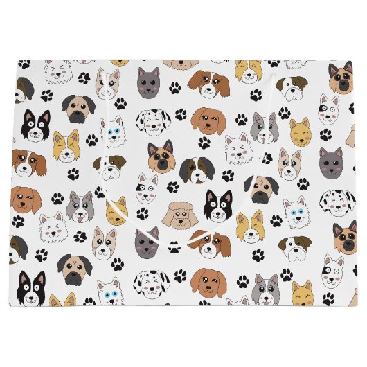Kleurrijke Leuke Grappige Honden & Hond Paw Patroo Groot Cadeauzakje (Voorkant)