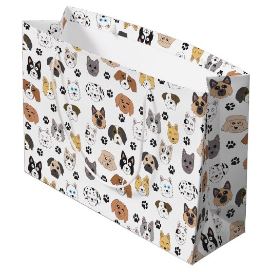 Kleurrijke Leuke Grappige Honden & Hond Paw Patroo Groot Cadeauzakje (Achterkant Gekanteld)