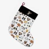 Kleurrijke Leuke Grappige Honden & Hond Paw Patroo Grote Kerstsok (Voorkant (Hangend))