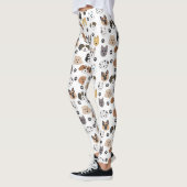 Kleurrijke Leuke Grappige Honden & Hond Paw Patroo Leggings (Links)