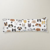 Kleurrijke Leuke Grappige Honden & Hond Paw Patroo Lichaamskussen (Achterkant)