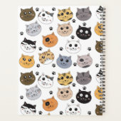 Kleurrijke Leuke Grappige Katten & Paw Patroon Mon Planner (Achterkant)