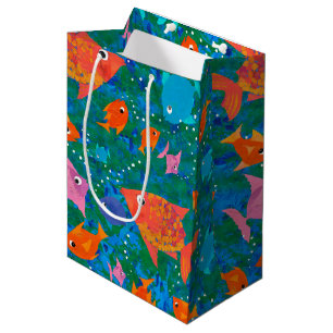 Kleurrijke Leuke Vis in het Zee Medium Gift Bag Cadeauzakje