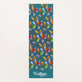 Kleurrijke levende vogels in de vlucht yogamat (Voorkant)