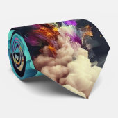 Kleurrijke levendige abstracte moderne stropdas va (Opgerold)