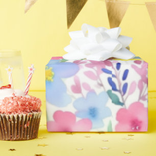 Kleurrijke levendige bloemen patroon Wrapping Pape Cadeaupapier