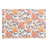 Kleurrijke levendige bloemenprint kussensloop (Voorkant-Rechts)