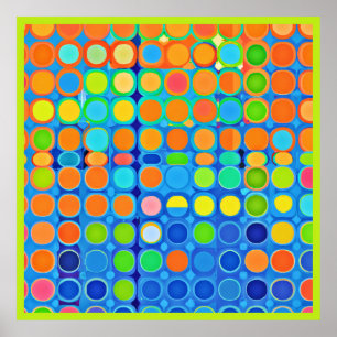 Kleurrijke levendige elegantie stijlvol patroon poster