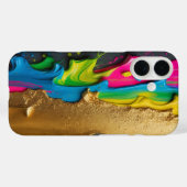 Kleurrijke levendige kunst Case-Mate iPhone case (Achterkant (horizontaal))