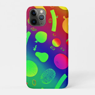 Kleurrijke Levendige Neon Fruits Pattern Art iPhone 11 Pro Hoesje