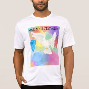 Kleurrijke levendige Waterverf Summer Splash Man T-shirt