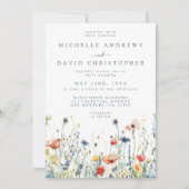 Kleurrijke Levendige Wildflower QR Code Fotobruilo Kaart (Voorkant)