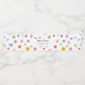 Kleurrijke & Levendige Wildflower Waterfles Label Waterfles Etiket (Enkel label)