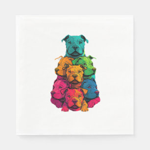 Kleurrijke LGBT Pride Staffordshire Bull Terrier H Servet