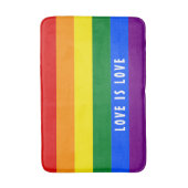 Kleurrijke LGBT Rainbow Gay Pride Flag Aangepaste  Badmat (Voorkant Verticaal)