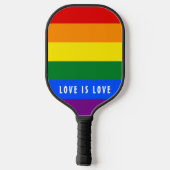 Kleurrijke LGBT Rainbow Gay Pride Flag Aangepaste  Pickleball Paddle (Achterkant)