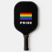 Kleurrijke LGBTQ Rainbow Gay Pride Flag Aangepaste Pickleball Paddle (Voorkant)