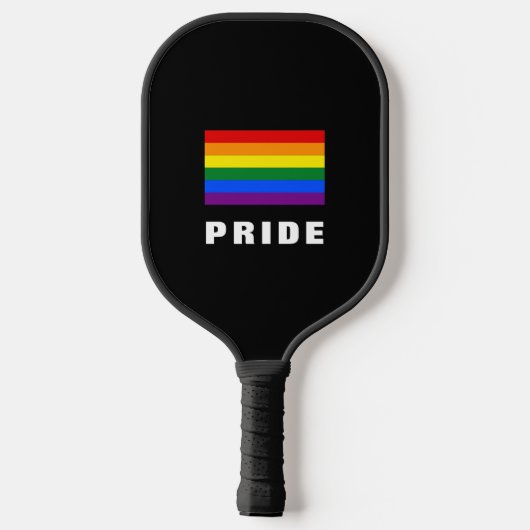 Kleurrijke LGBTQ Rainbow Gay Pride Flag Aangepaste Pickleball Paddle (Achterkant)