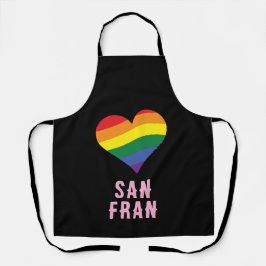 Kleurrijke LGBTQ + Rainbow HEART Pride Aangepaste  Schort