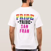Kleurrijke LGBTQ + Rainbow Pride aangepaste tekst  T-shirt (Achterkant)