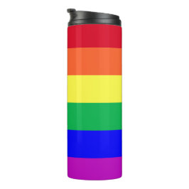 Kleurrijke LGBTQIA Pride Klassieke Regenboogvlag Thermosbeker