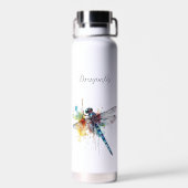 Kleurrijke libel aanpasbaar waterfles (Achterkant)