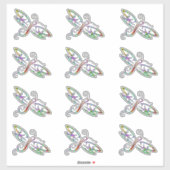 Kleurrijke libel sticker set van 12 (Vel)