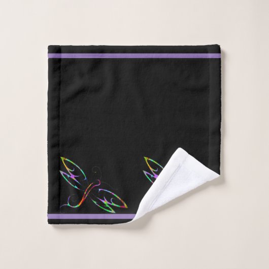 Kleurrijke libellen badhanddoekset bad handdoek (Wasdoekje)