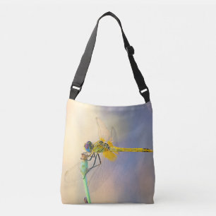Kleurrijke libellen crossbody tas