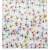 Kleurrijke libellen douchegordijn (Voorkant)