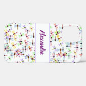 kleurrijke libellen gepersonaliseerd Case-Mate iPhone case (Achterkant (horizontaal))