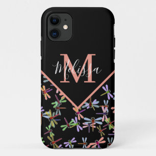 Kleurrijke libellen gepersonaliseerd iPhone 11 hoesje