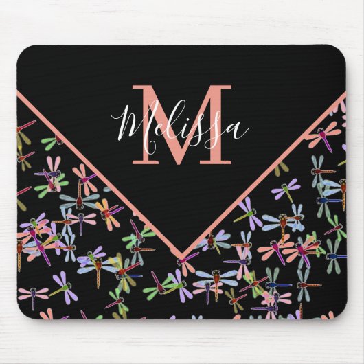 Kleurrijke libellen gepersonaliseerd muismat (Voorkant)