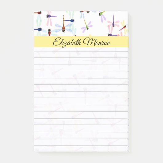 Kleurrijke libellen gepersonaliseerd post-it® notes (Voorkant)