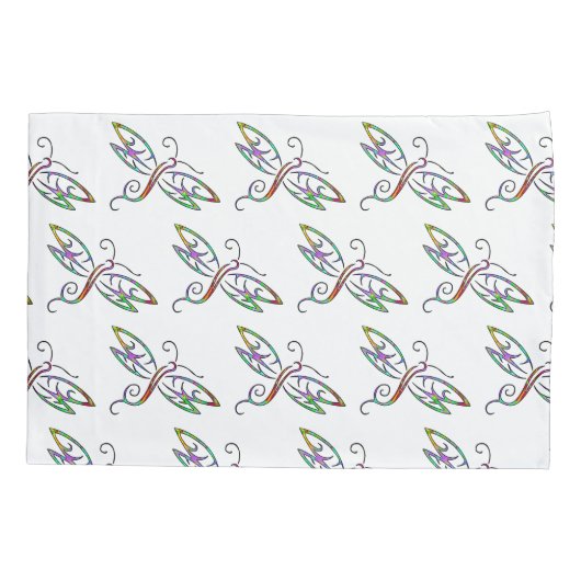 Kleurrijke libellen kussensloop (Achterkant)