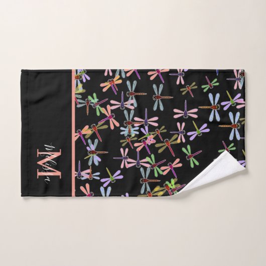 Kleurrijke libellen op maat gepersonaliseerd badha bad handdoek (Handdoek)